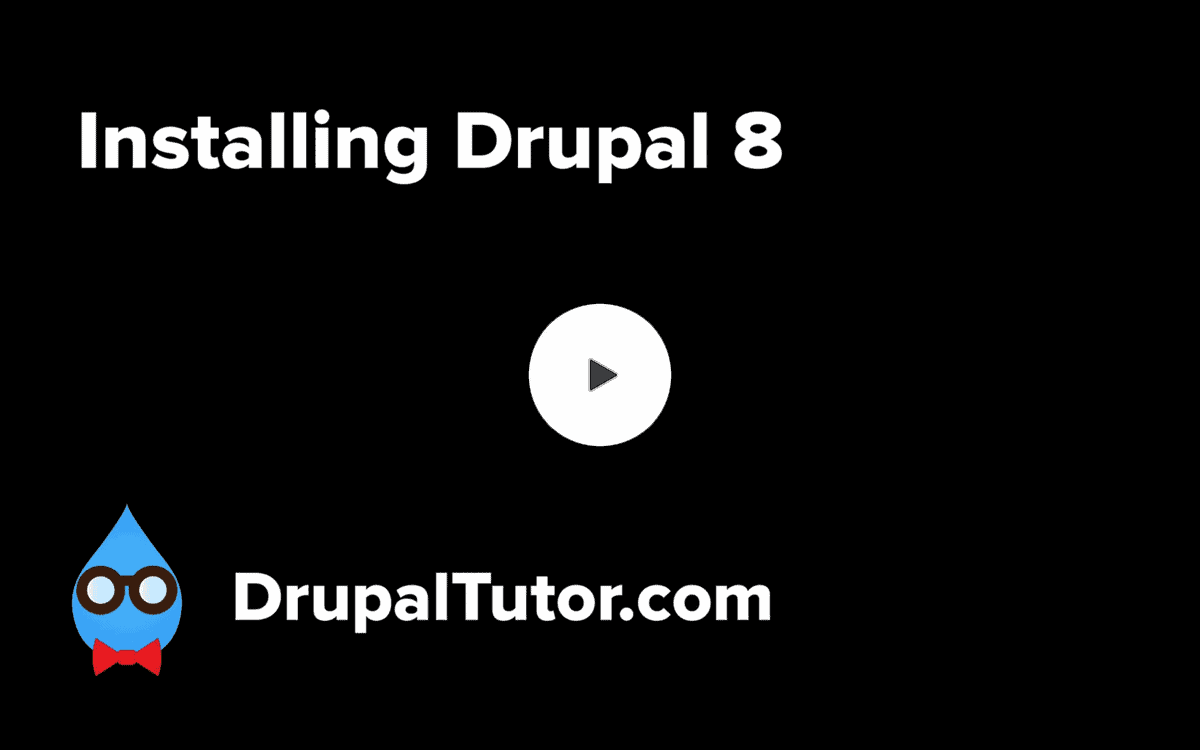 Installing Drupal 8