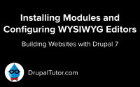 Installing Modules and Configuring WYSIWYG Editors