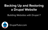 Backing Up a Drupal Site Backing Up a Drupal Site
