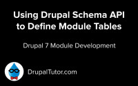 Installing Custom Tables with Module (the Schema API) Installing Custom Tables with Module (the Schema API)