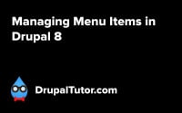 Managing Menu Items Managing Menu Items