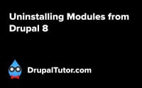 Uninstalling Modules Uninstalling Modules