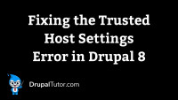 Fixing the "Trusted Host Settings" Error Fixing the "Trusted Host Settings" Error
